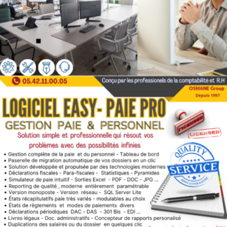 Easy-Paie Pro — Gestion Paie & Personnel (IRG, CNAS, DAC, DAS 2025/2026)